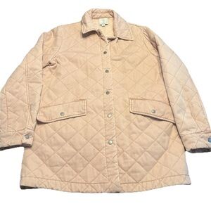 Joie Quilted Jacket Coat Snap Barn Field Women Blush Pink Small